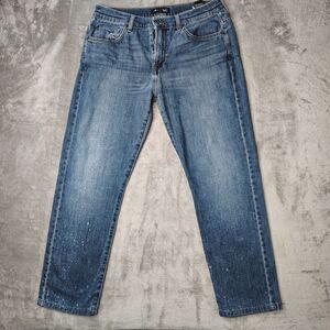 7 For All Mankind Jeans Mens 34X30 Blue Adrien‎ Series 7 Denim Pants Paint Splat